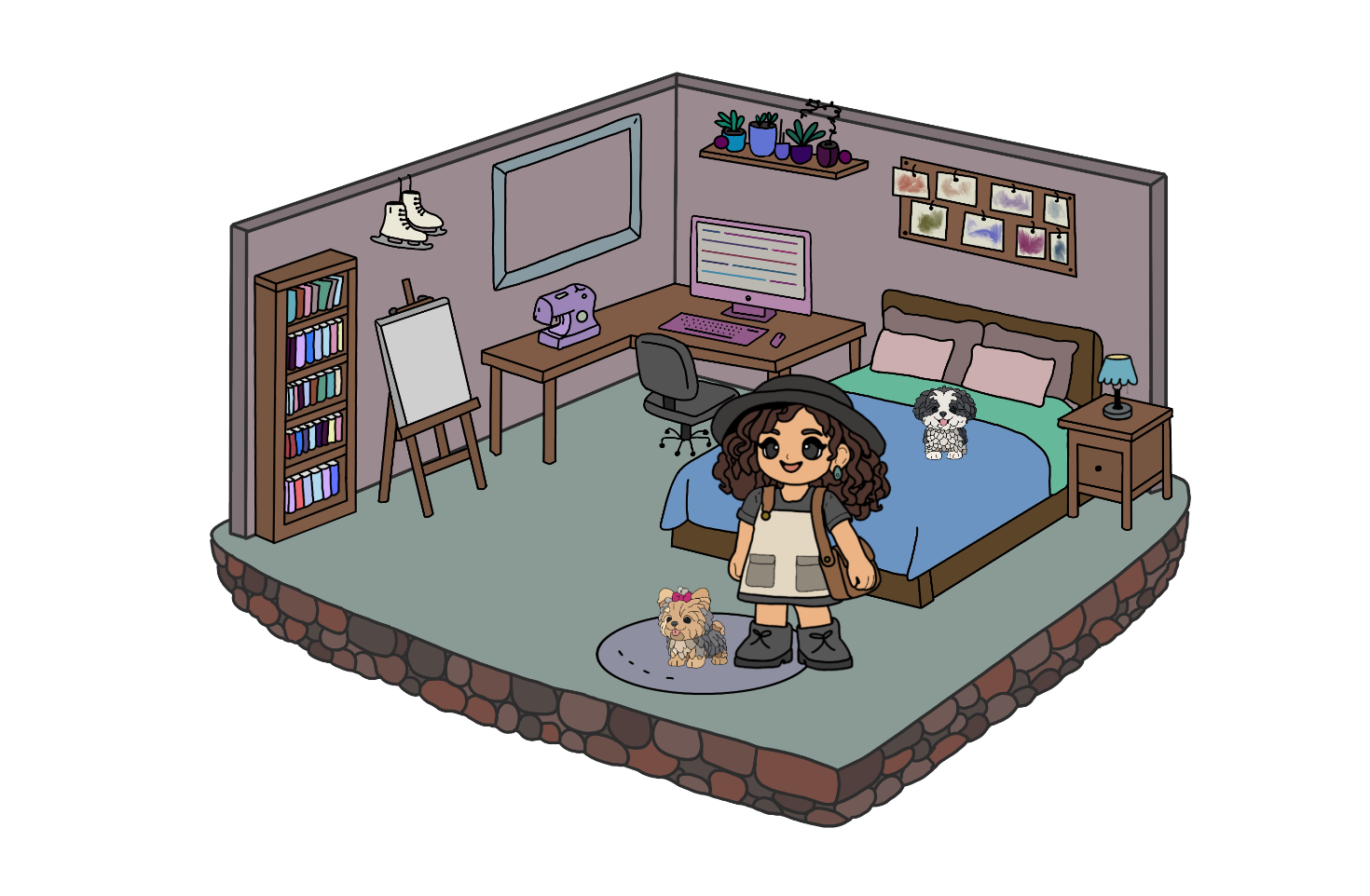 Illustrated room