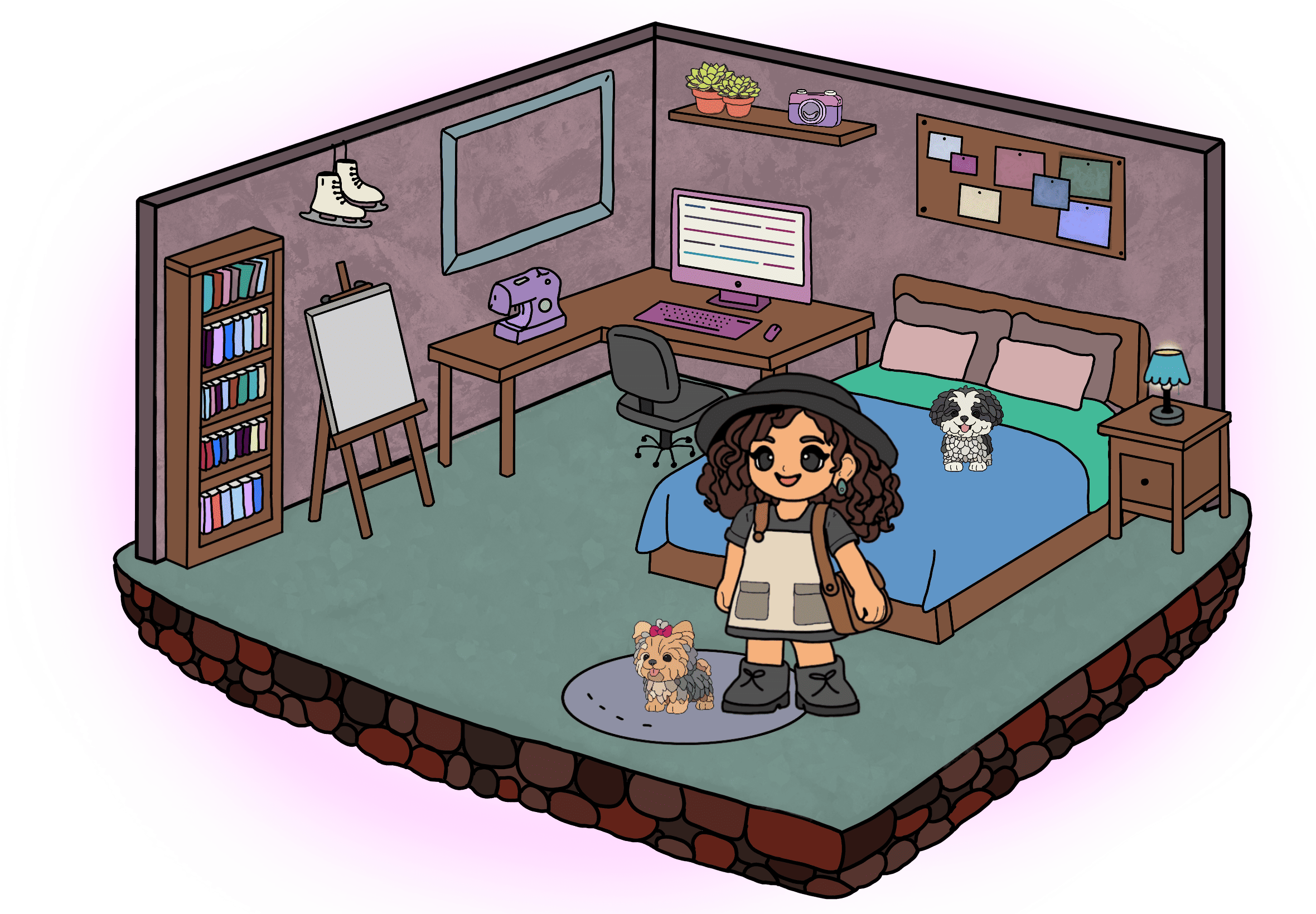 illustrated room